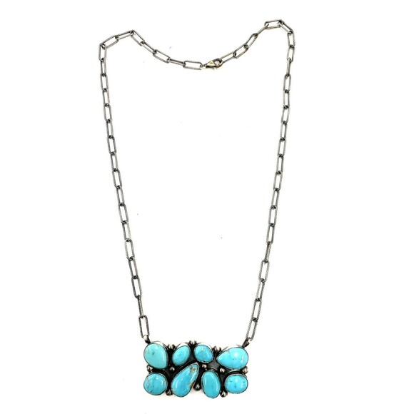 Native American Sterling Silver Natural Kingman...